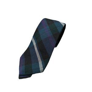 Hennessy Couture Blue Black Green Purple Tartan Plaid Mens Neck Tie